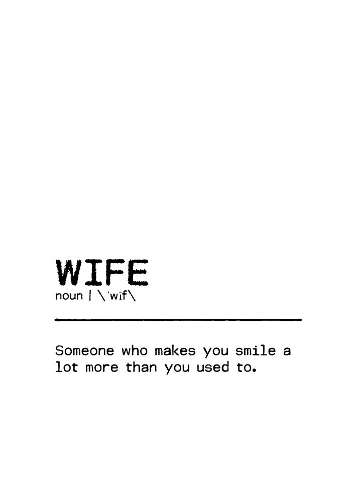 Quote Wife Smile art print by Orara Studio for $57.95 CAD