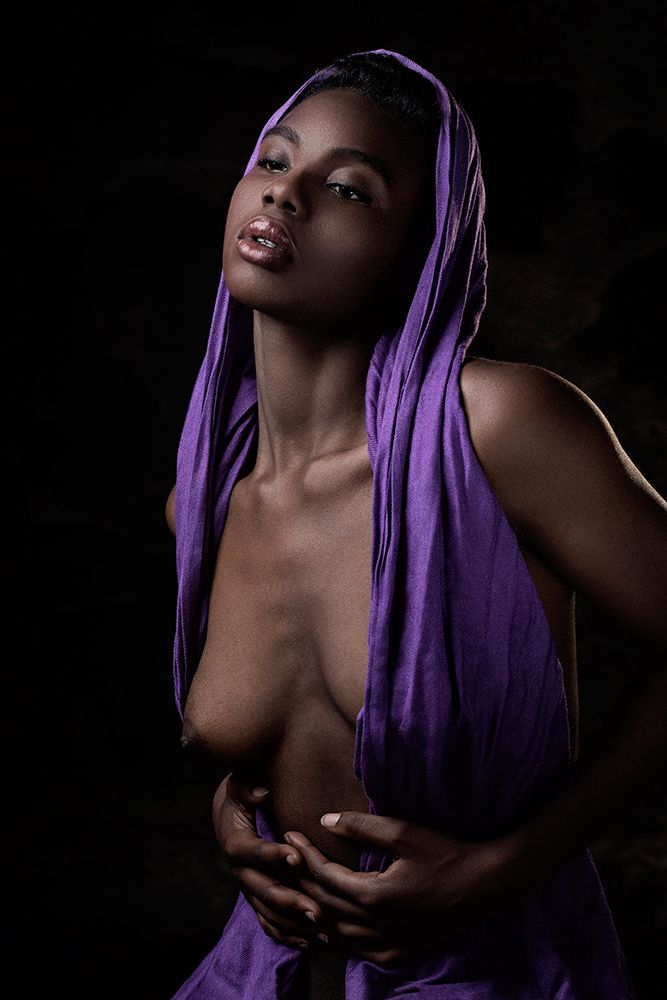 Purple Scarf art print by Jan Slotboom for $57.95 CAD