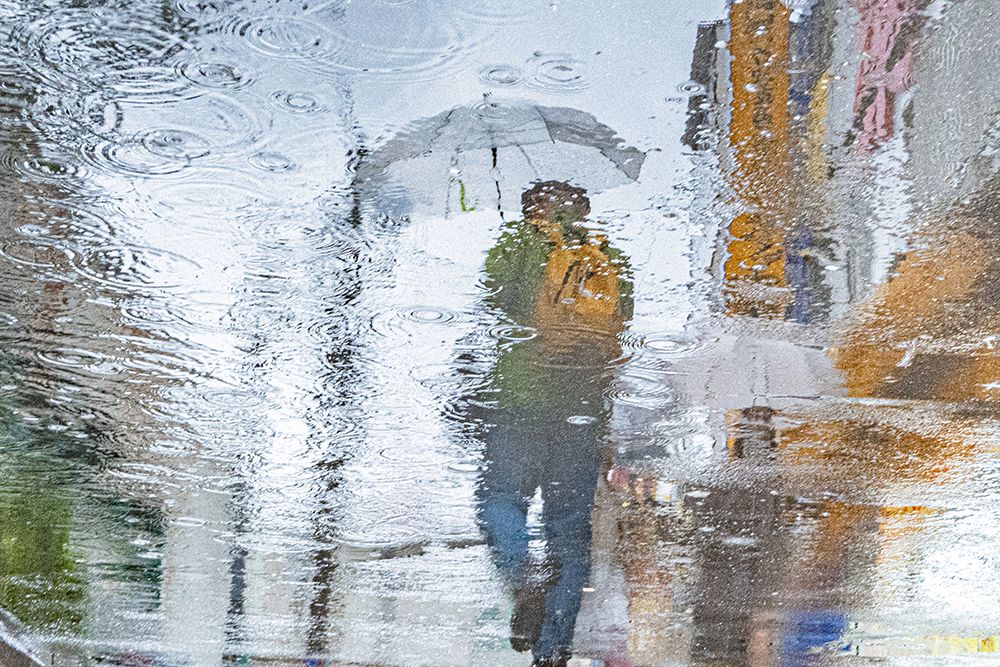 Umbrella In The Rain art print by Haruyo Sakamoto for $57.95 CAD