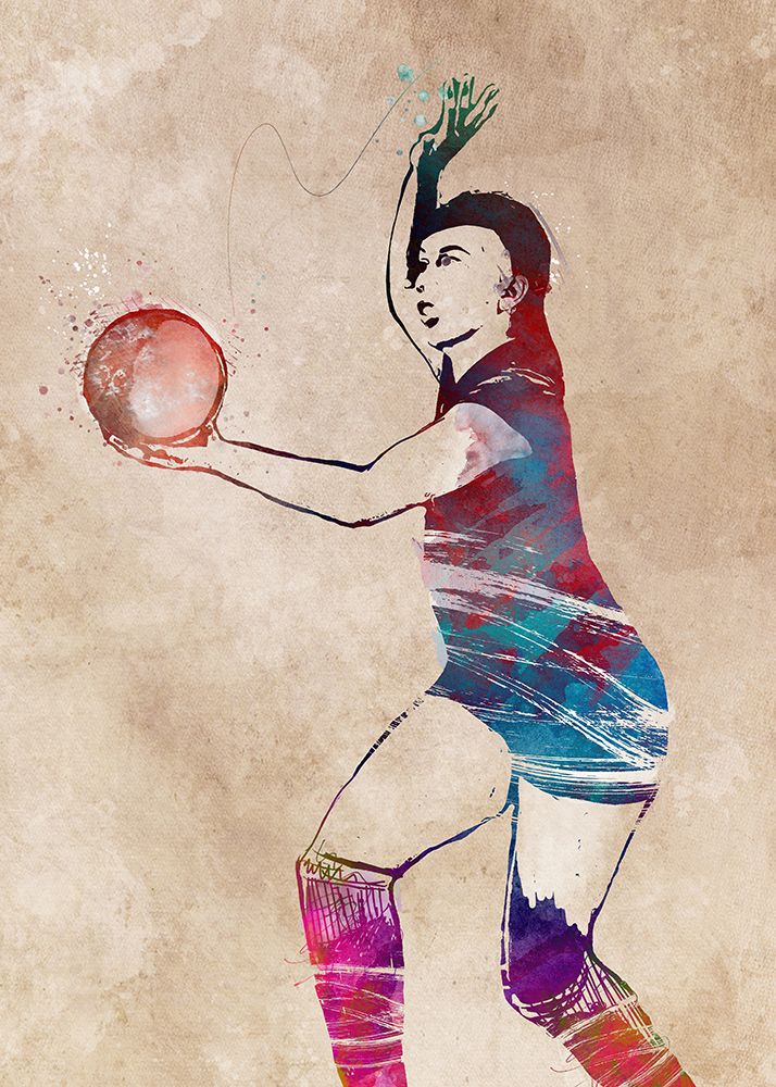 Volleyball Sport Art art print by Justyna Jaszke for $57.95 CAD