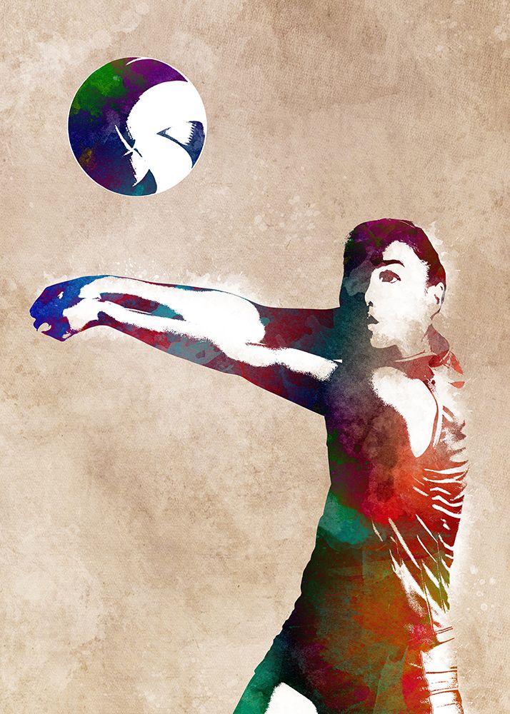 Volleyball Sport Art art print by Justyna Jaszke for $57.95 CAD