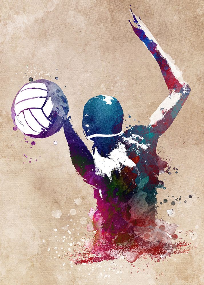 Water Polo Sport Art art print by Justyna Jaszke for $57.95 CAD