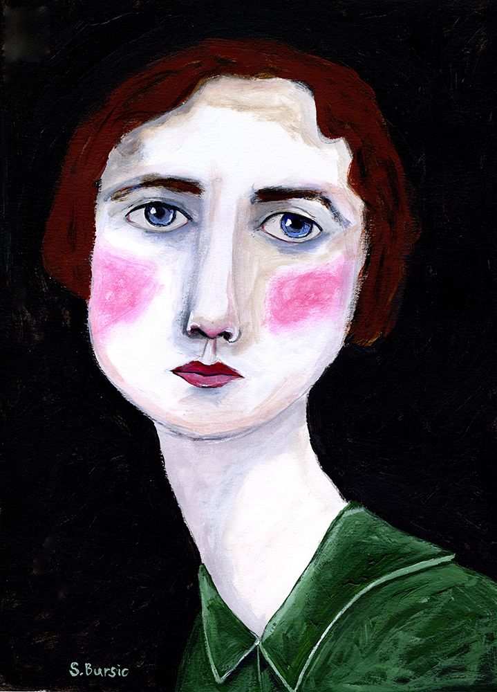 Vintage Woman With Pink Cheeks art print by Sharyn Bursic for $57.95 CAD