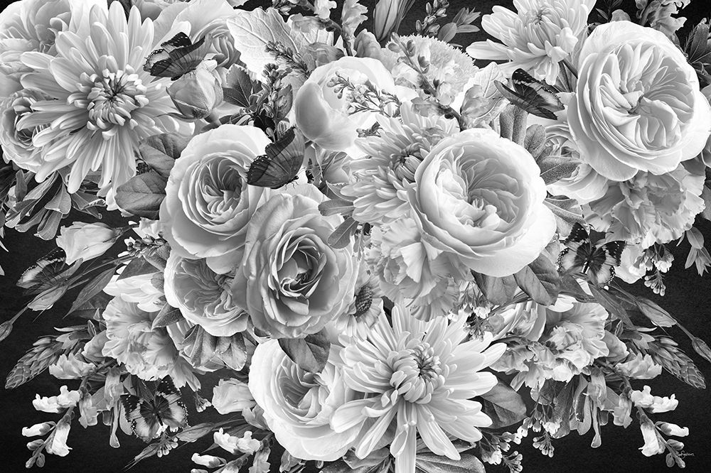 Morning Blooms Black A White art print by Sue Skellern for $57.95 CAD
