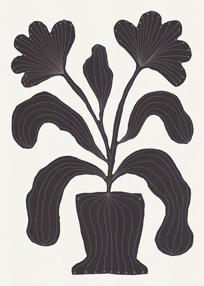 Linocut Flowers #2 art print by Alisa Galitsyna for $57.95 CAD