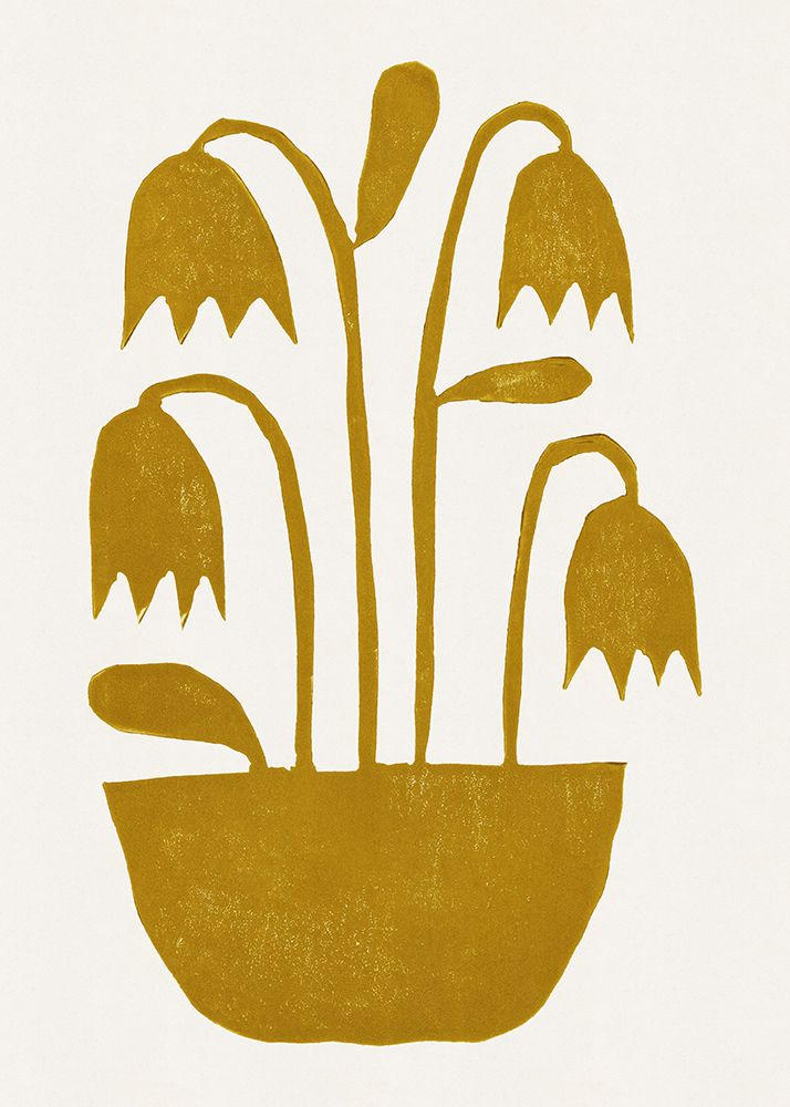 Linocut Tulips #1 art print by Alisa Galitsyna for $57.95 CAD