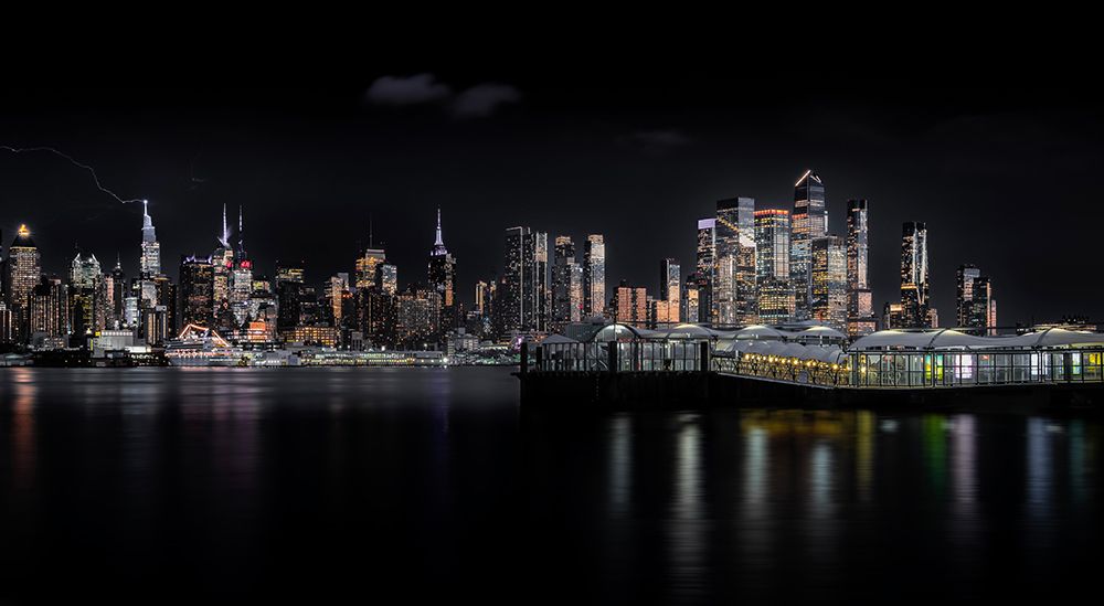 Electrifying Manhattan art print by Wei Dai for $57.95 CAD