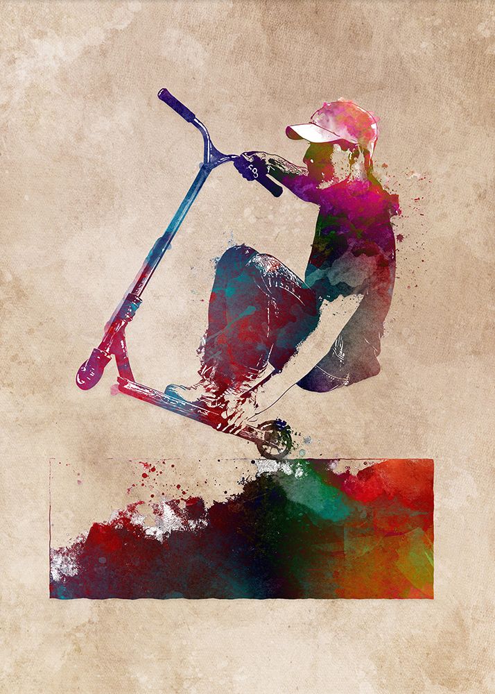 Scooter Sport Art art print by Justyna Jaszke for $57.95 CAD