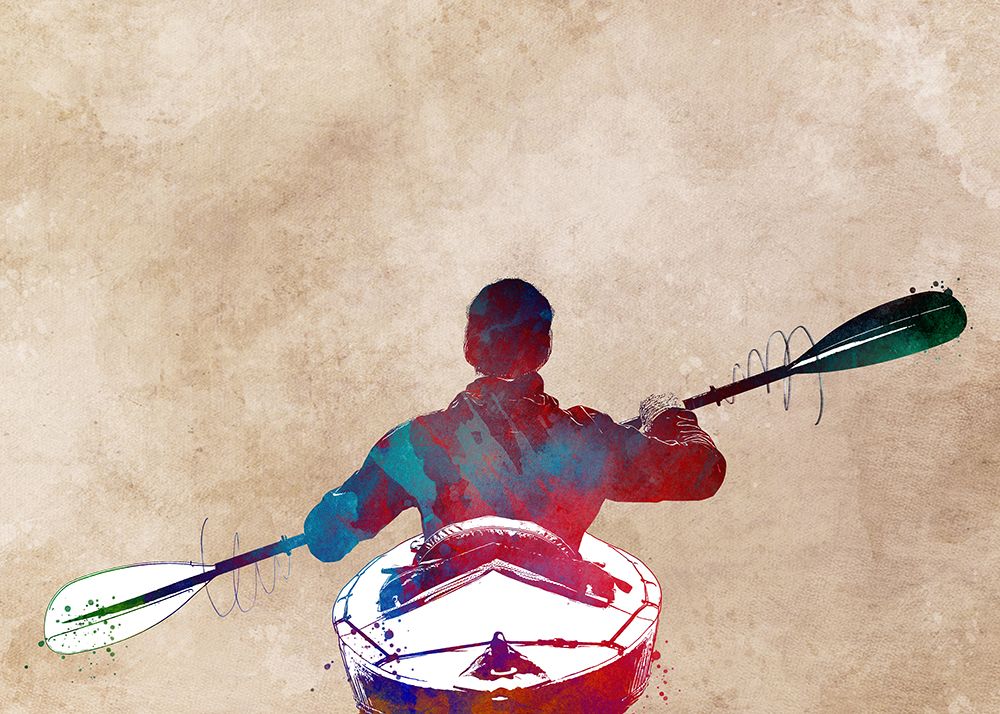 Kayaking Sport Art art print by Justyna Jaszke for $57.95 CAD
