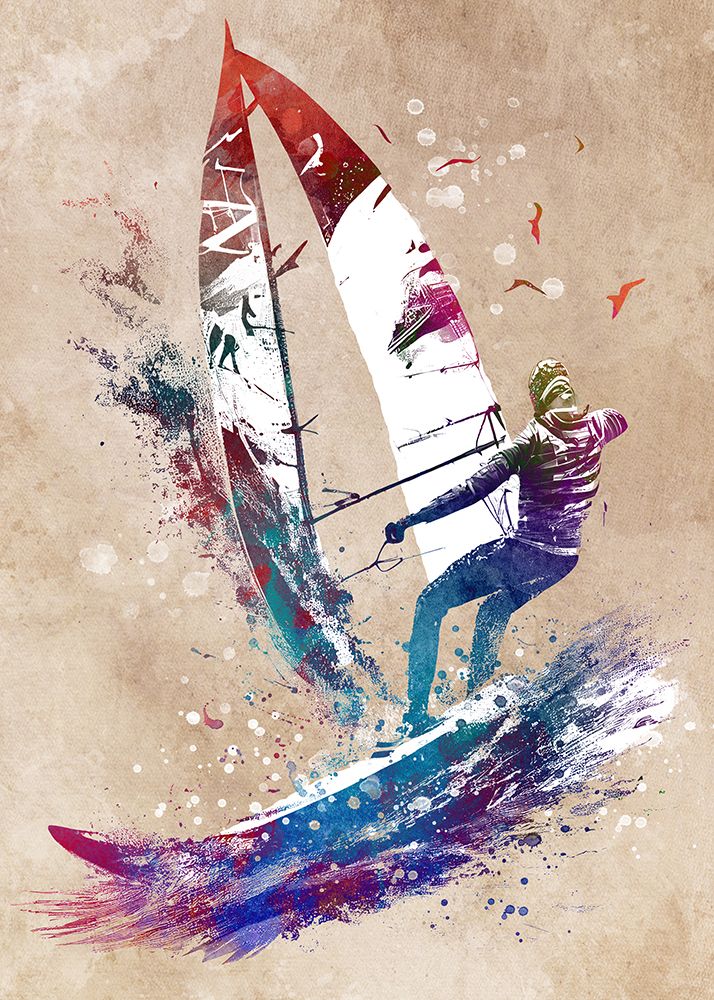 Surfer Sport Art art print by Justyna Jaszke for $57.95 CAD