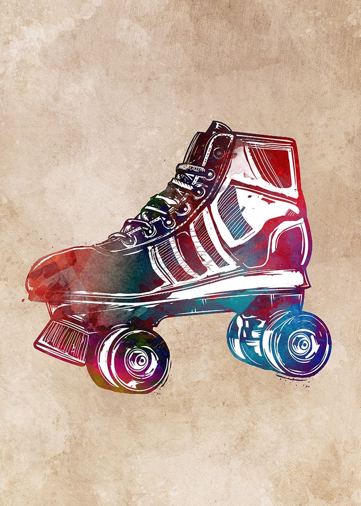 Roller Skates Sport Art art print by Justyna Jaszke for $57.95 CAD