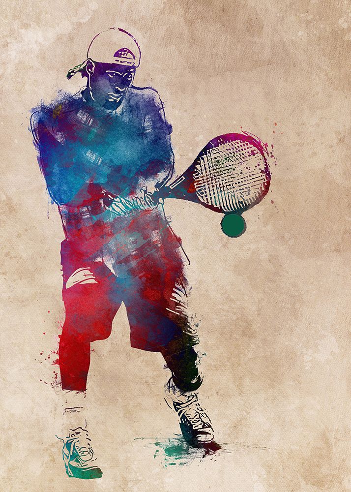 Tennis Player Sport Art art print by Justyna Jaszke for $57.95 CAD