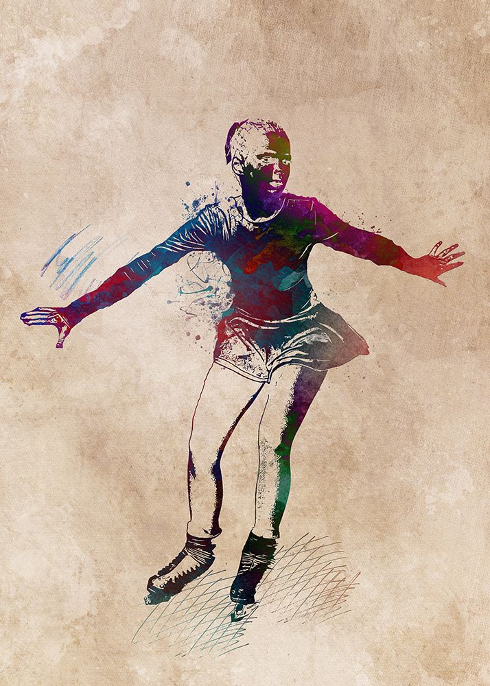 Figure Skating Sport Art art print by Justyna Jaszke for $57.95 CAD
