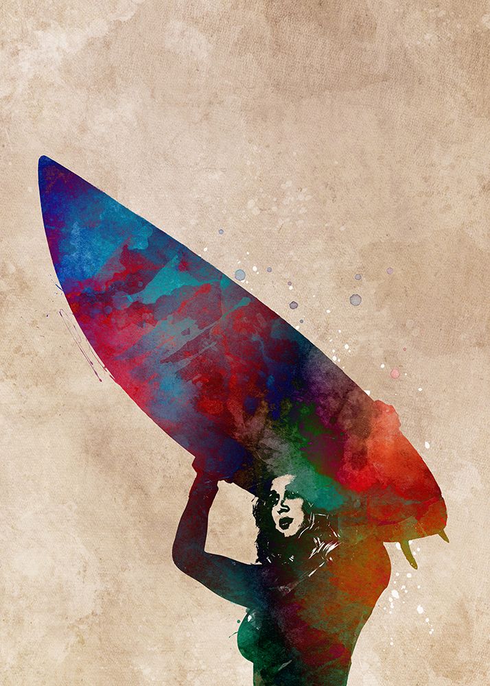 Surfer Sport Art art print by Justyna Jaszke for $57.95 CAD