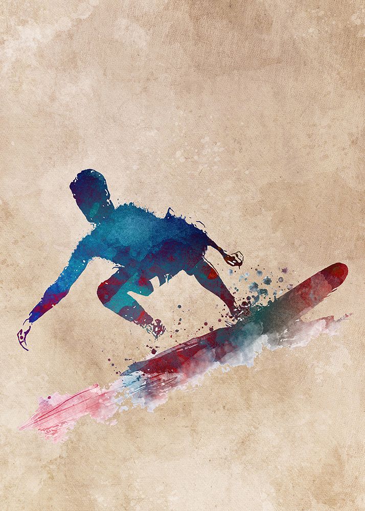 Surfer Sport Art art print by Justyna Jaszke for $57.95 CAD