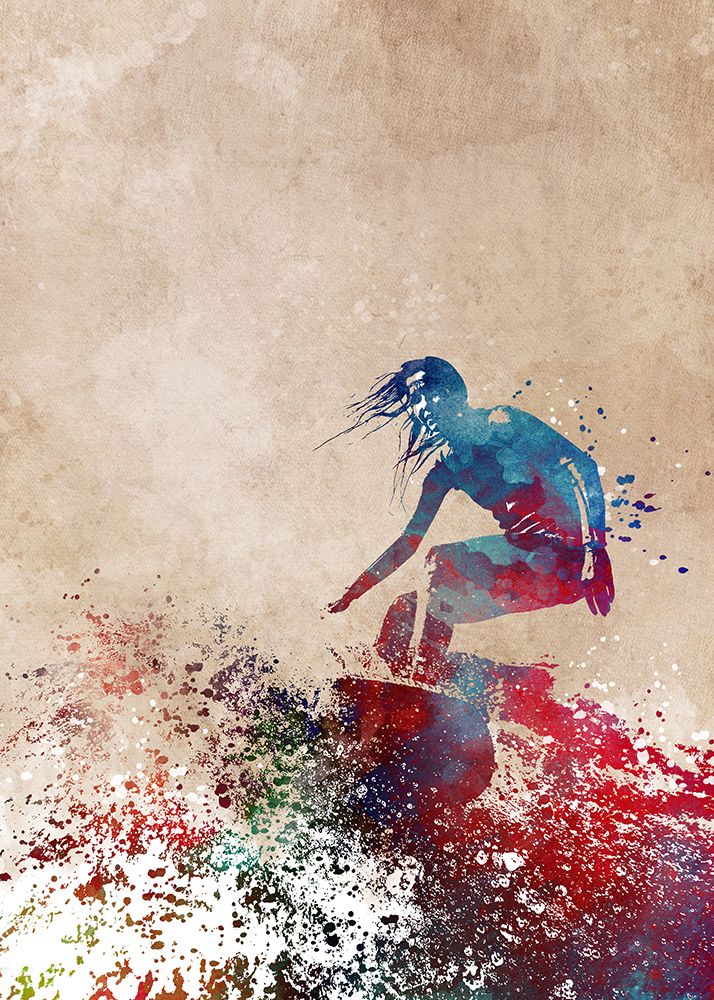 Surfer Sport Art art print by Justyna Jaszke for $57.95 CAD