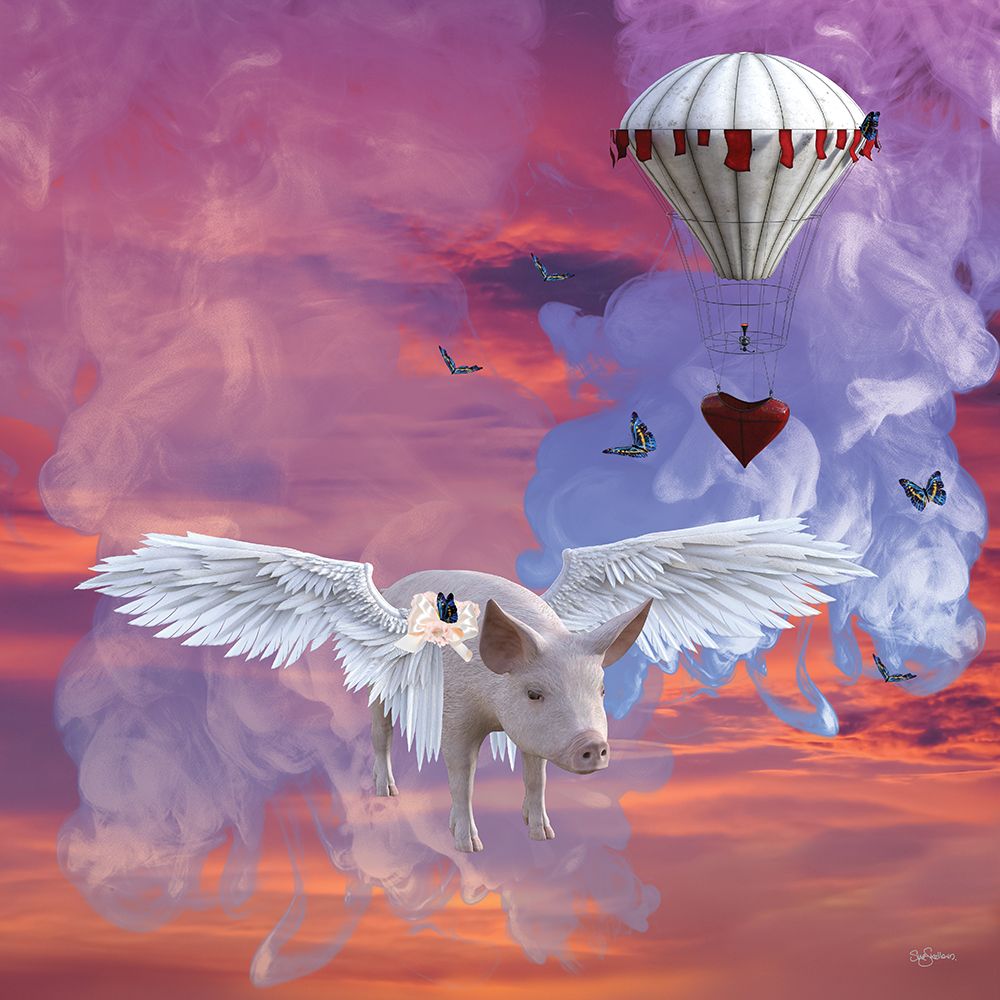Pigs Cant Fly art print by Sue Skellern for $57.95 CAD
