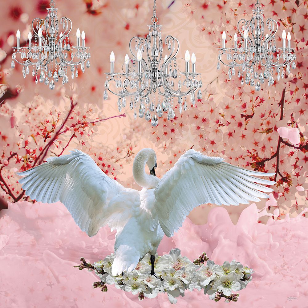 Champagne Swan art print by Sue Skellern for $57.95 CAD