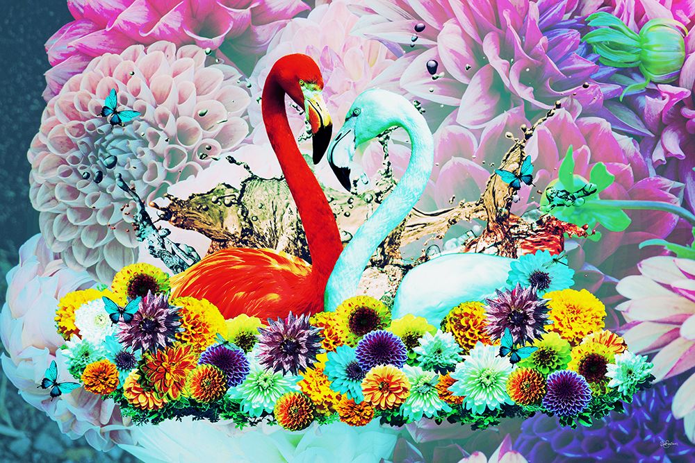 Flamingo A Dahlias Los Vegas art print by Sue Skellern for $57.95 CAD
