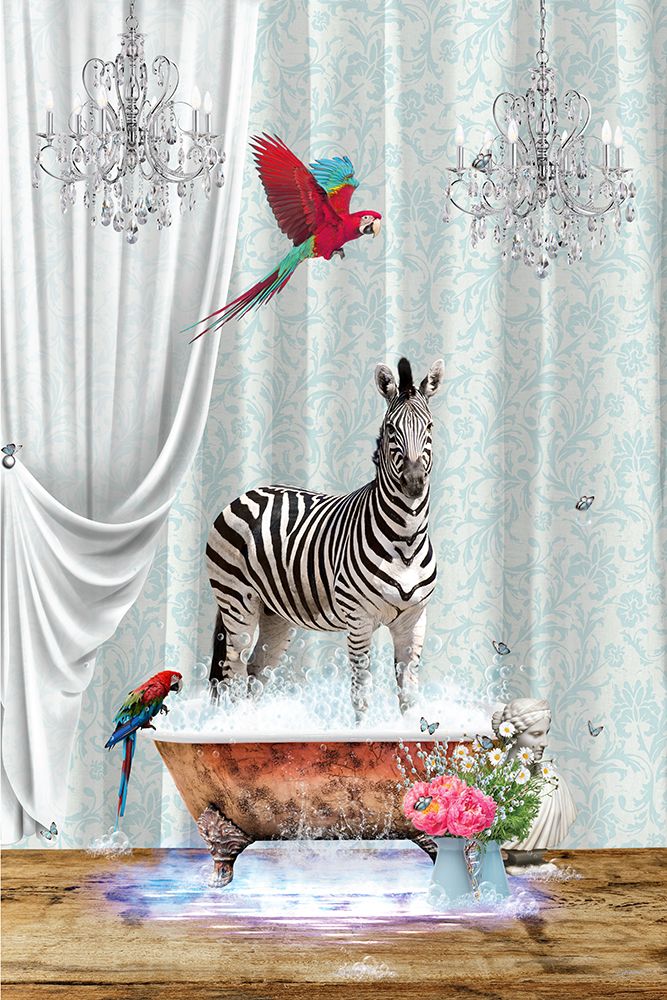 Zebra Parrots A Bubbles art print by Sue Skellern for $57.95 CAD