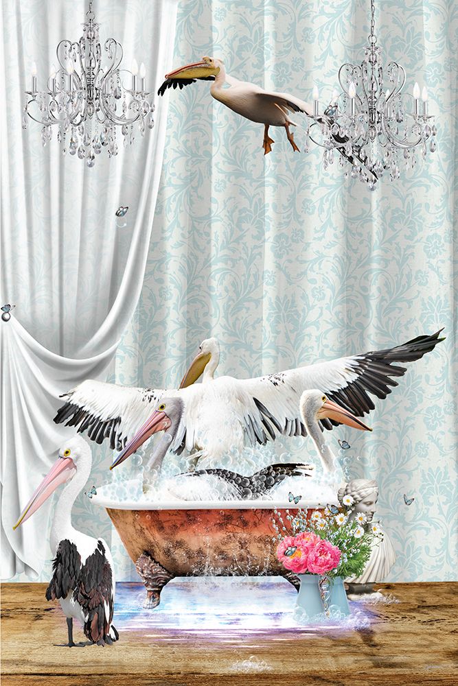 Pelicans A Bubbles art print by Sue Skellern for $57.95 CAD