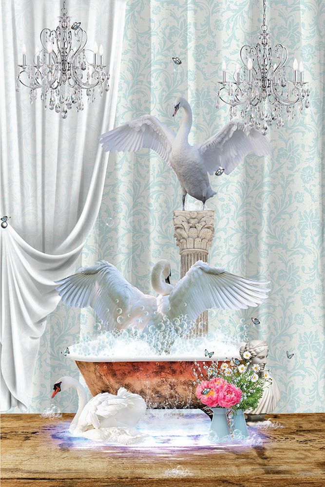 Three Swans A Bubbles art print by Sue Skellern for $57.95 CAD