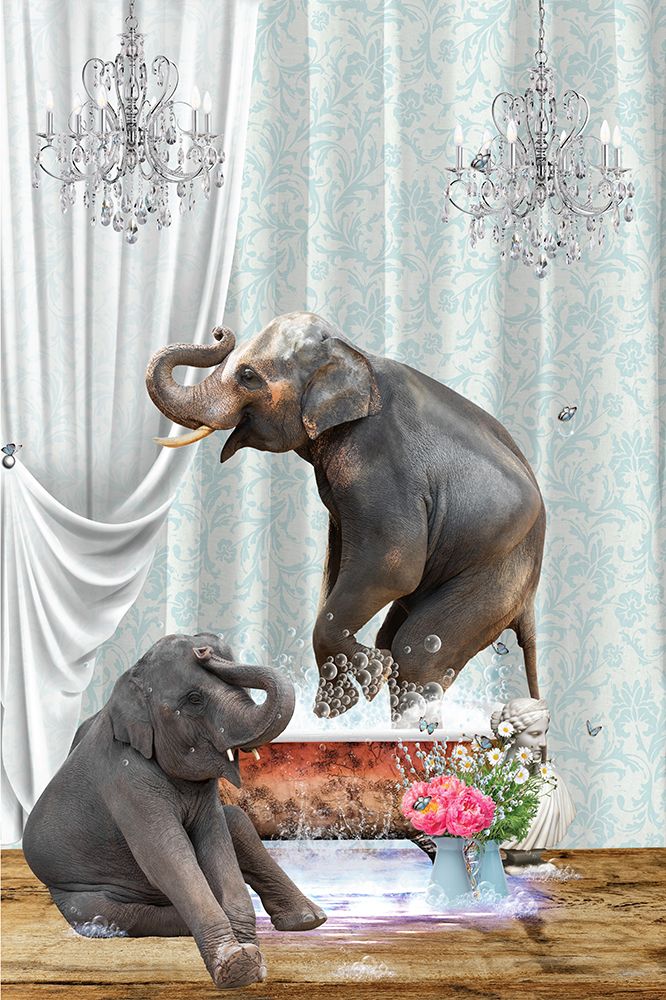 Elephants A Bubbles art print by Sue Skellern for $57.95 CAD