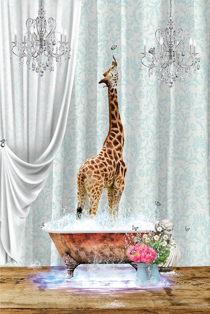 Giraffe A Bubbles art print by Sue Skellern for $57.95 CAD