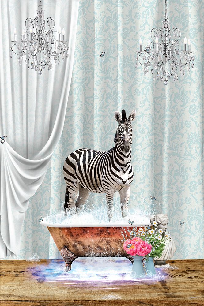 Zebra A Bubbles art print by Sue Skellern for $57.95 CAD