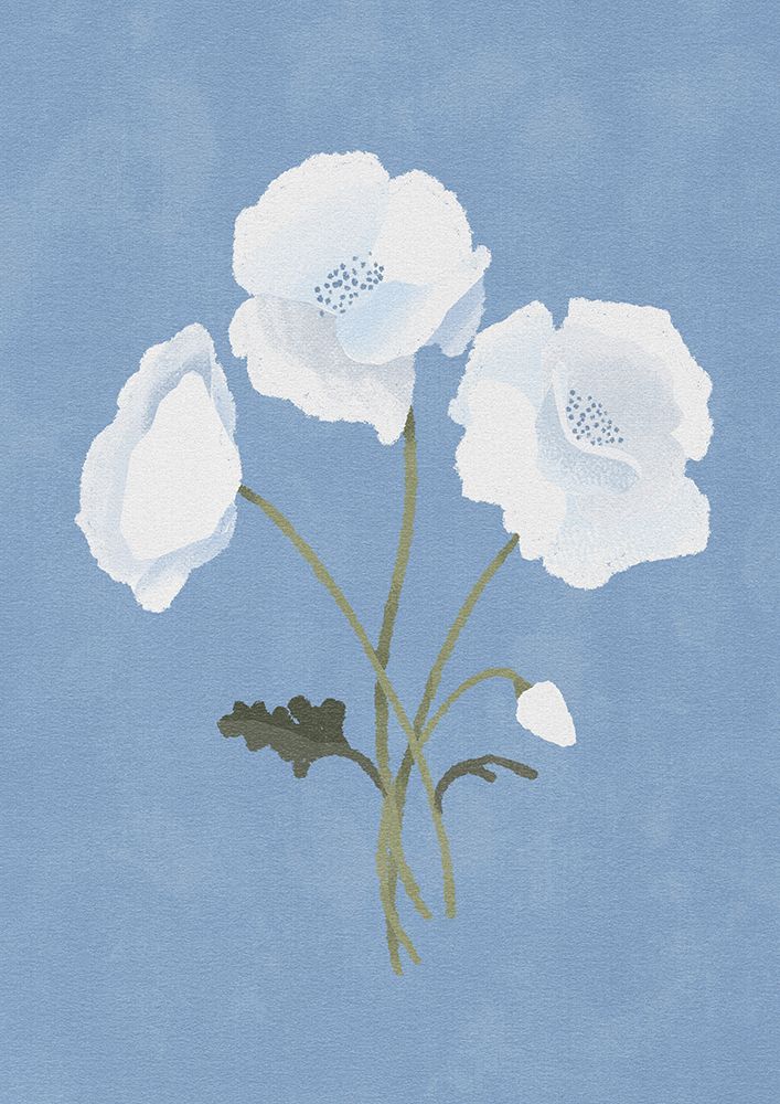 White On Blue art print by Goed Blauw for $57.95 CAD