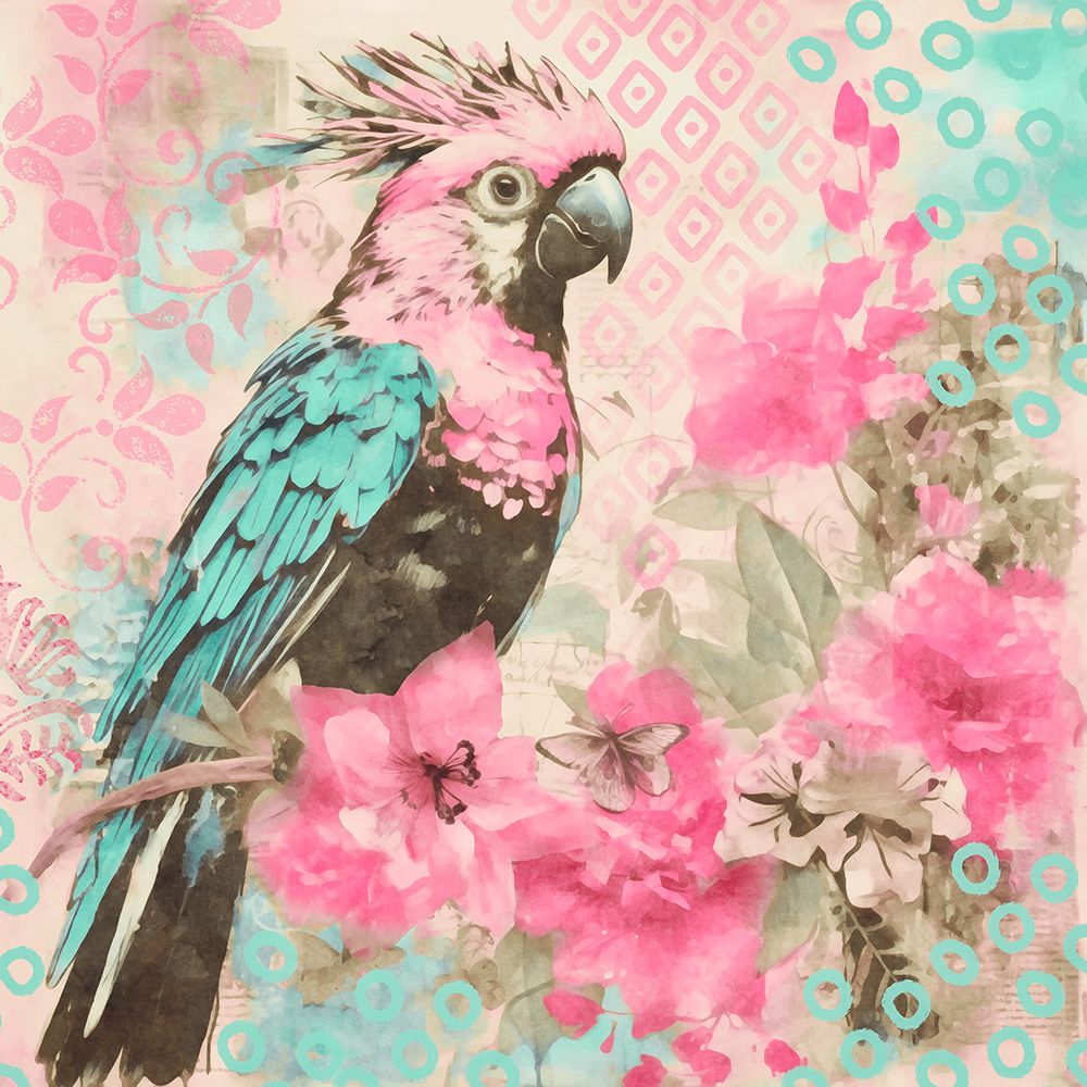 Cockatoos Pastel Garden art print by Andrea Haase for $57.95 CAD