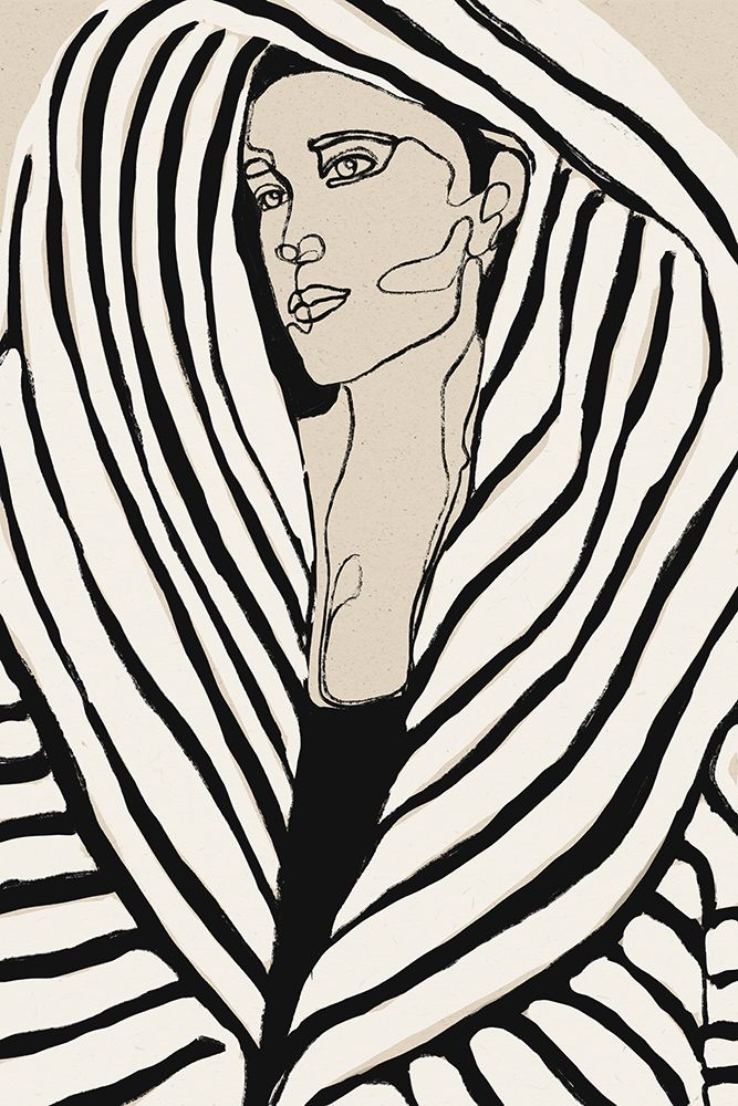 Striped Coat art print by Treechild for $57.95 CAD