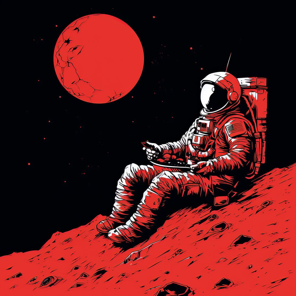 Moon 2 art print by Bilge Paksoylu for $57.95 CAD