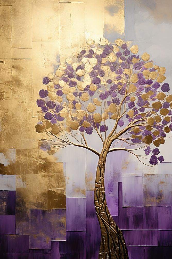 Purple Gold Paint 1 art print by Bilge Paksoylu for $57.95 CAD