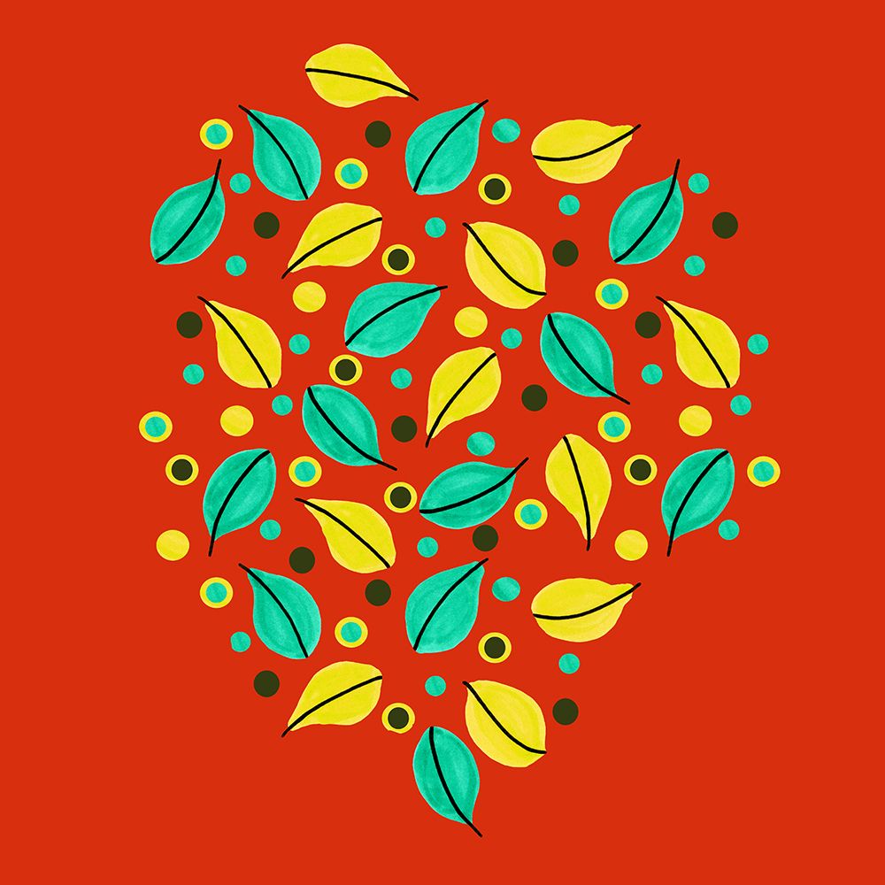 Fallen Leaves On Orange art print by Michele Channell for $57.95 CAD
