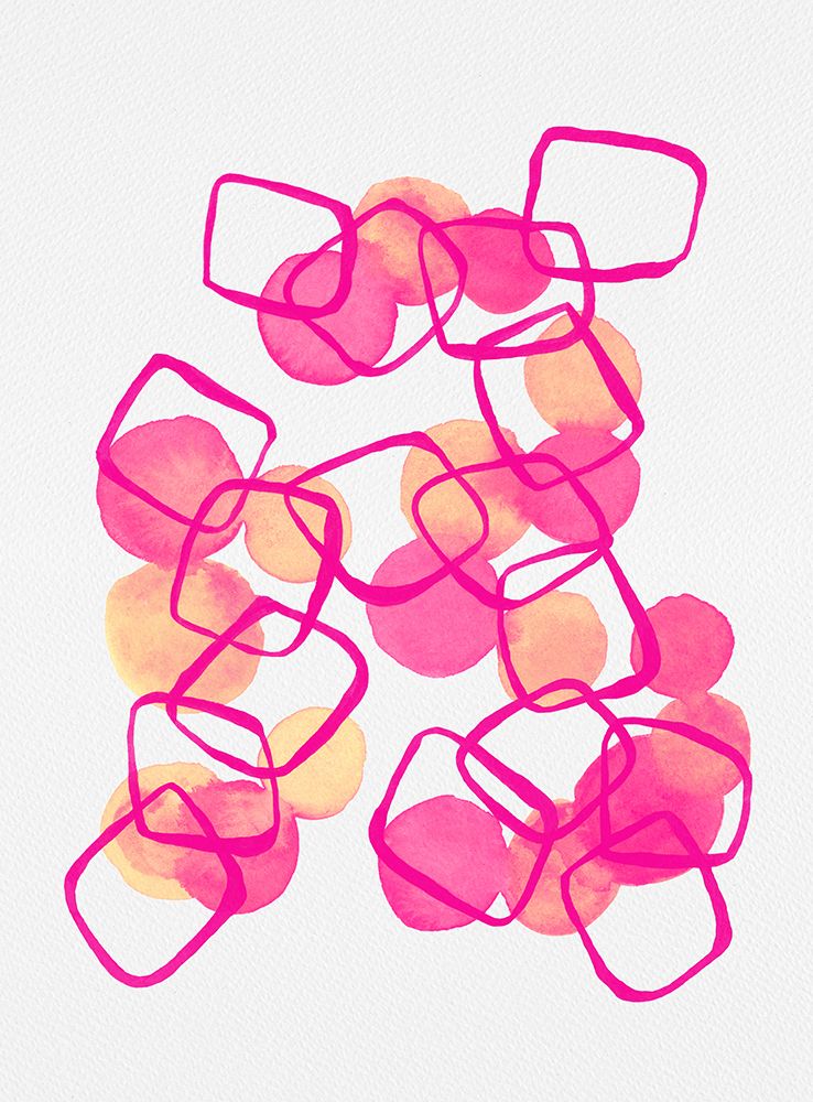 Pink Shapes Chain art print by Michele Channell for $57.95 CAD