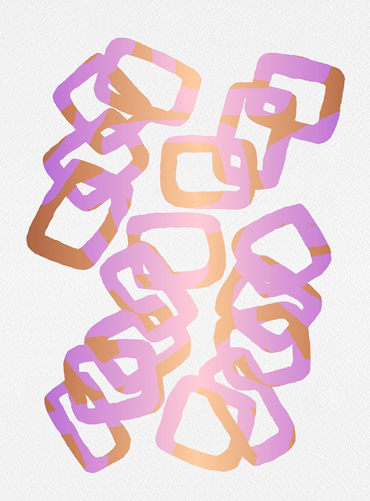 Lavender Gold Rectangle Chain art print by Michele Channell for $57.95 CAD
