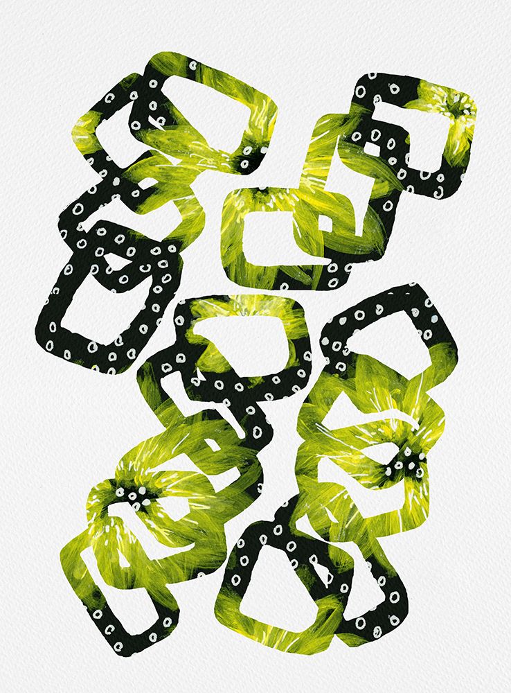 Rectangle Chain Polka Dot Bright art print by Michele Channell for $57.95 CAD