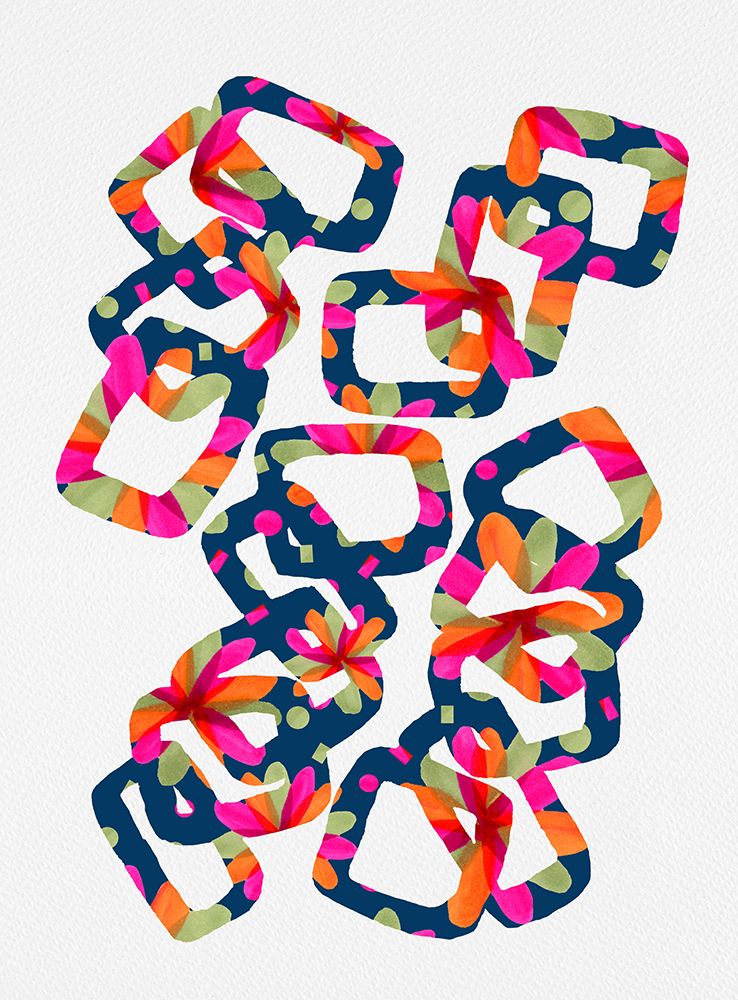 Floral Rectangle Chain art print by Michele Channell for $57.95 CAD