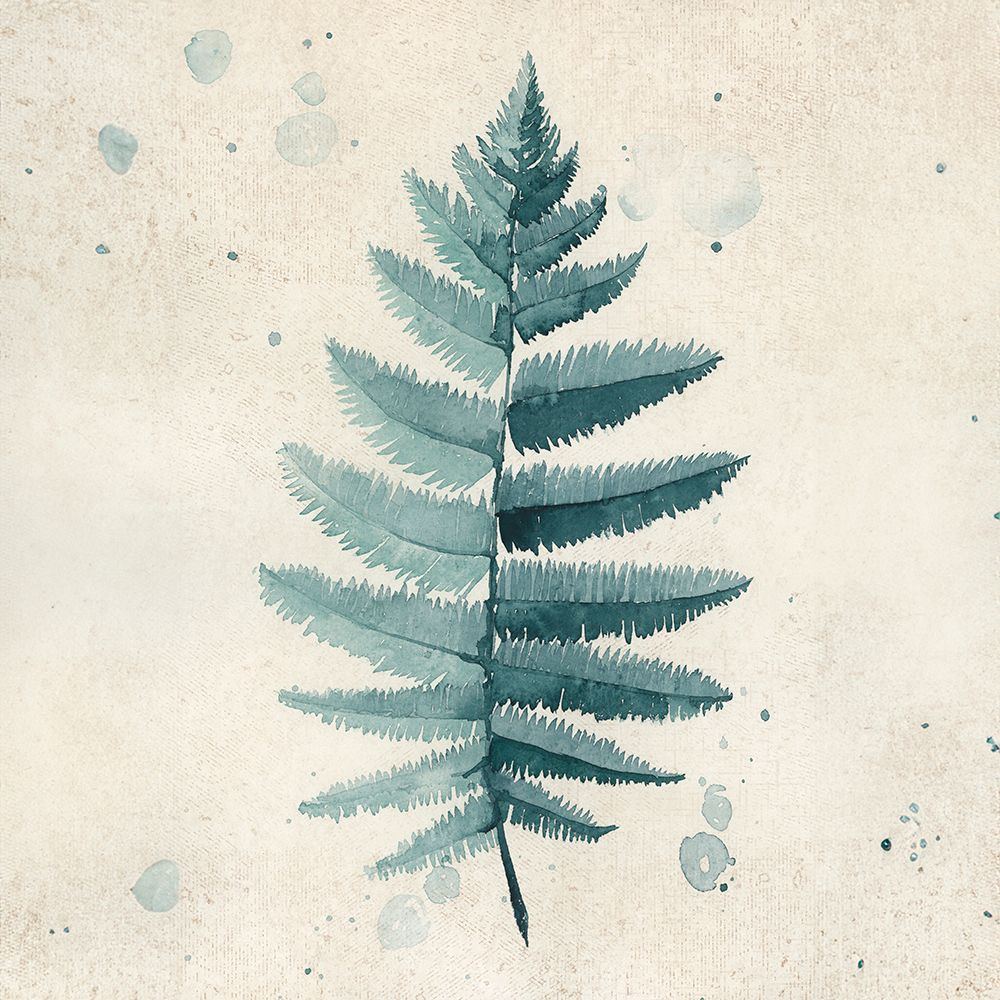 Teal Watercolor Fern 6 art print by Rosana Laiz Blursbyai for $57.95 CAD
