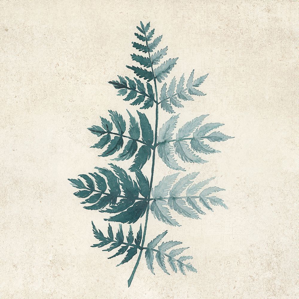 Teal Watercolor Fern 4 art print by Rosana Laiz Blursbyai for $57.95 CAD