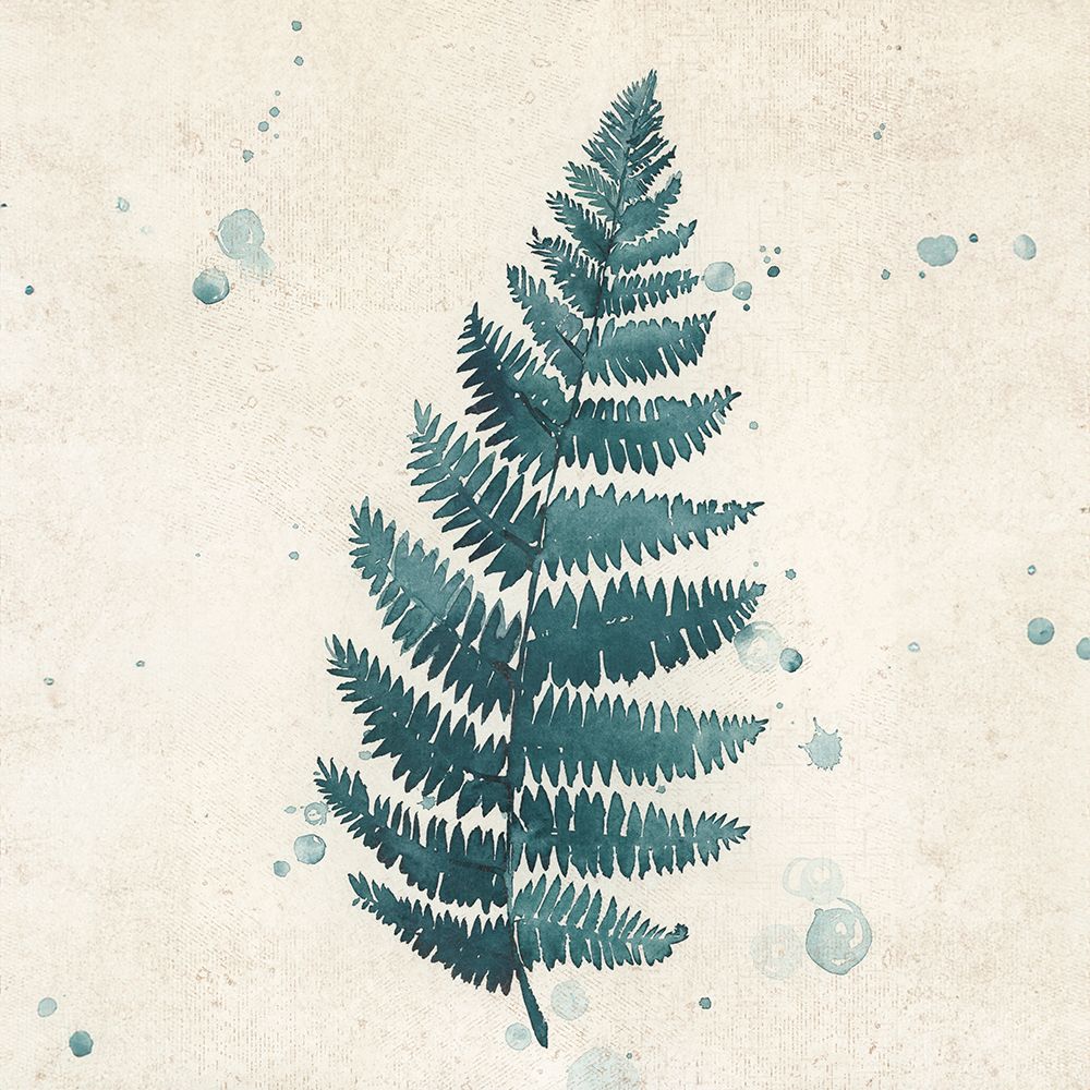 Teal Watercolor Fern 3 art print by Rosana Laiz Blursbyai for $57.95 CAD