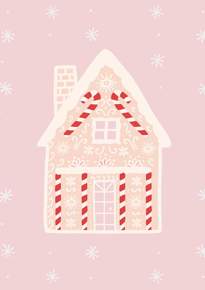 Pink Gingerbread House art print by Grace Digital Art for $57.95 CAD