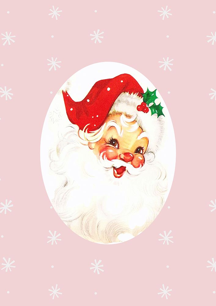 Pink Santa Claus Father Christmas art print by Grace Digital Art for $57.95 CAD