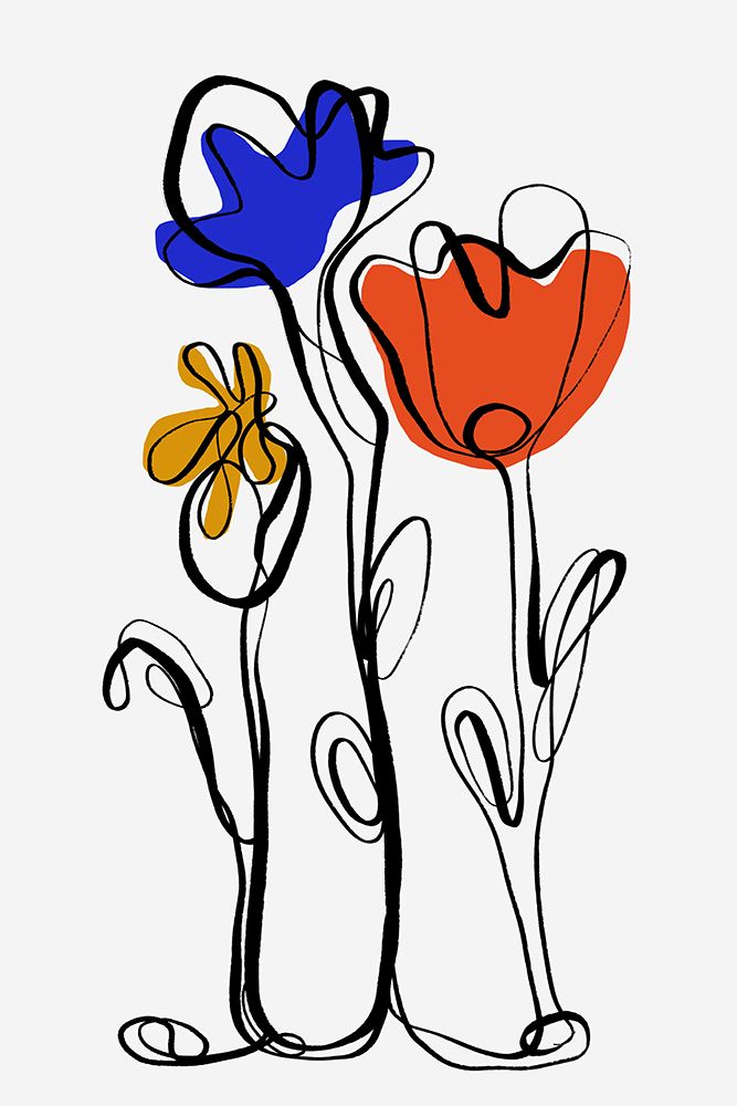 Oneline Nature art print by Treechild for $57.95 CAD
