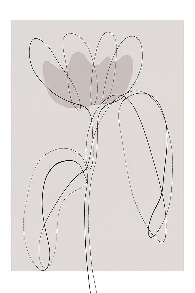 Oneline Tulip art print by Treechild for $57.95 CAD
