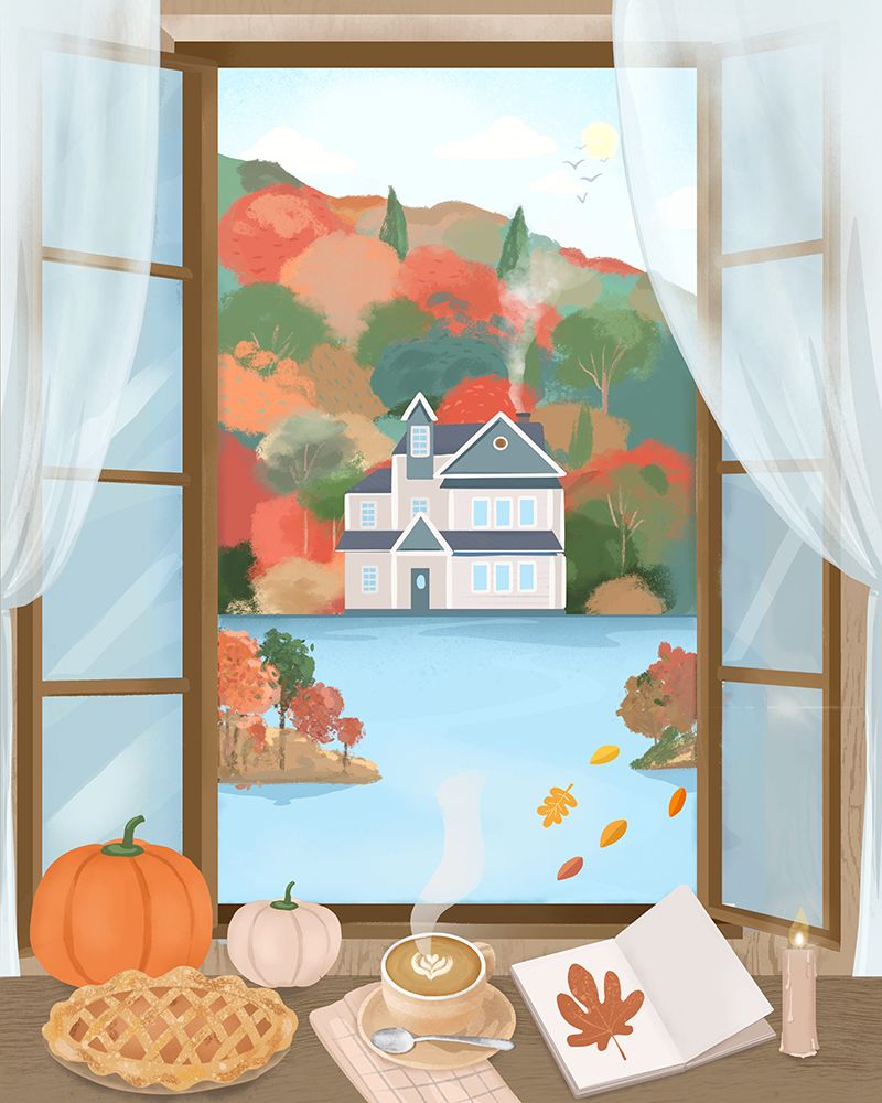 Autumn Cottage art print by Petra Lizde for $57.95 CAD