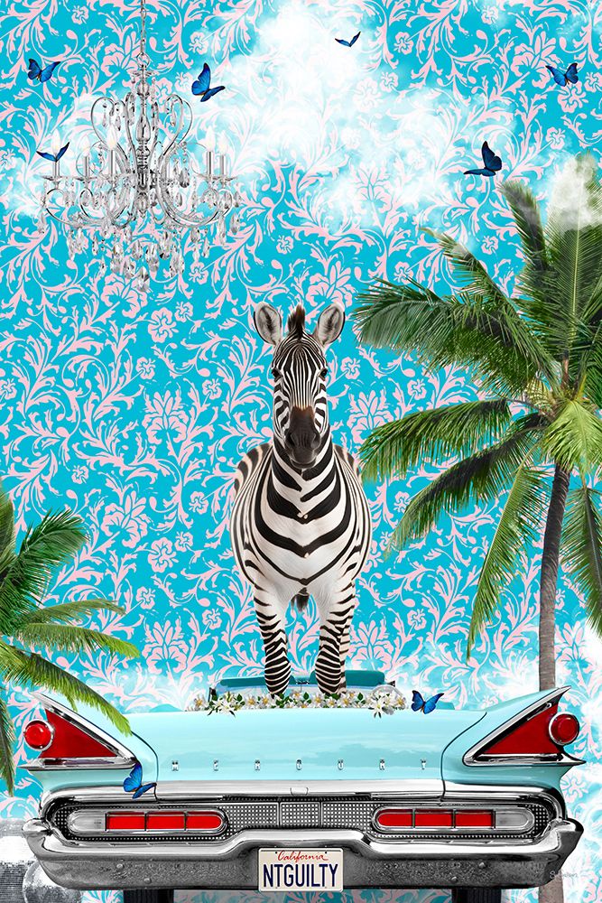 Zebra California Dream art print by Sue Skellern for $57.95 CAD