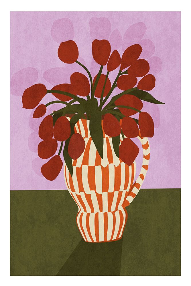 Flower Vase 1Ratio 2X3 Print By Bohonewart art print by Emel Tunaboylu for $57.95 CAD
