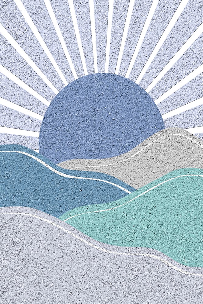 Blue Sunset art print by Martina for $57.95 CAD